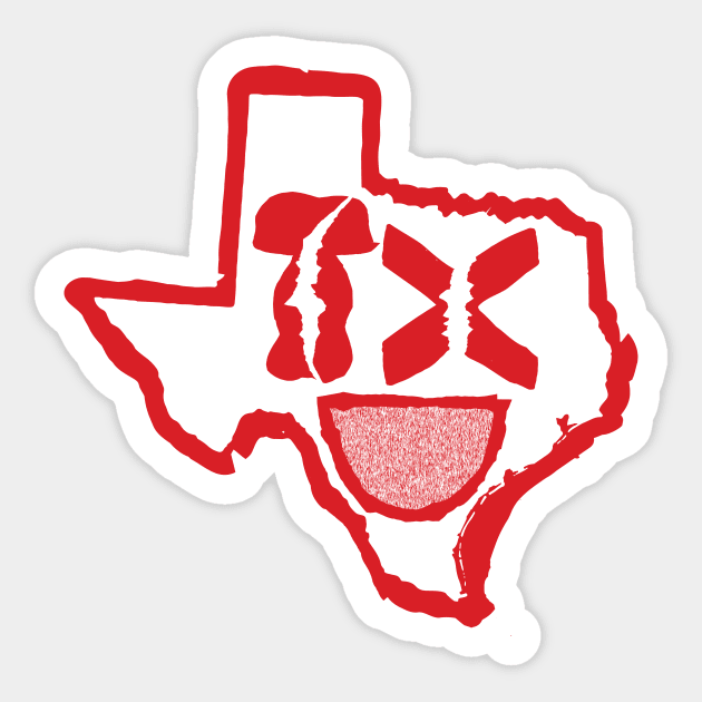 Grunge Heads Texas Smiling Face Sticker by pelagio